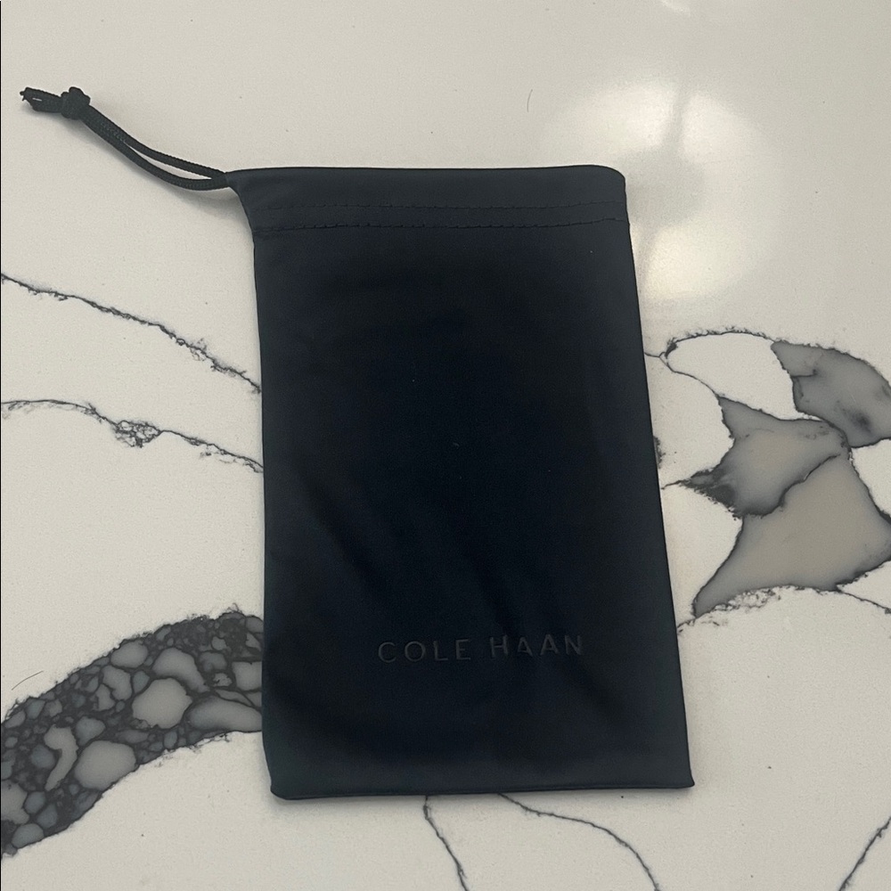 Cole Haan Navy Blue Pouch with Drawstring Sunglasses Case